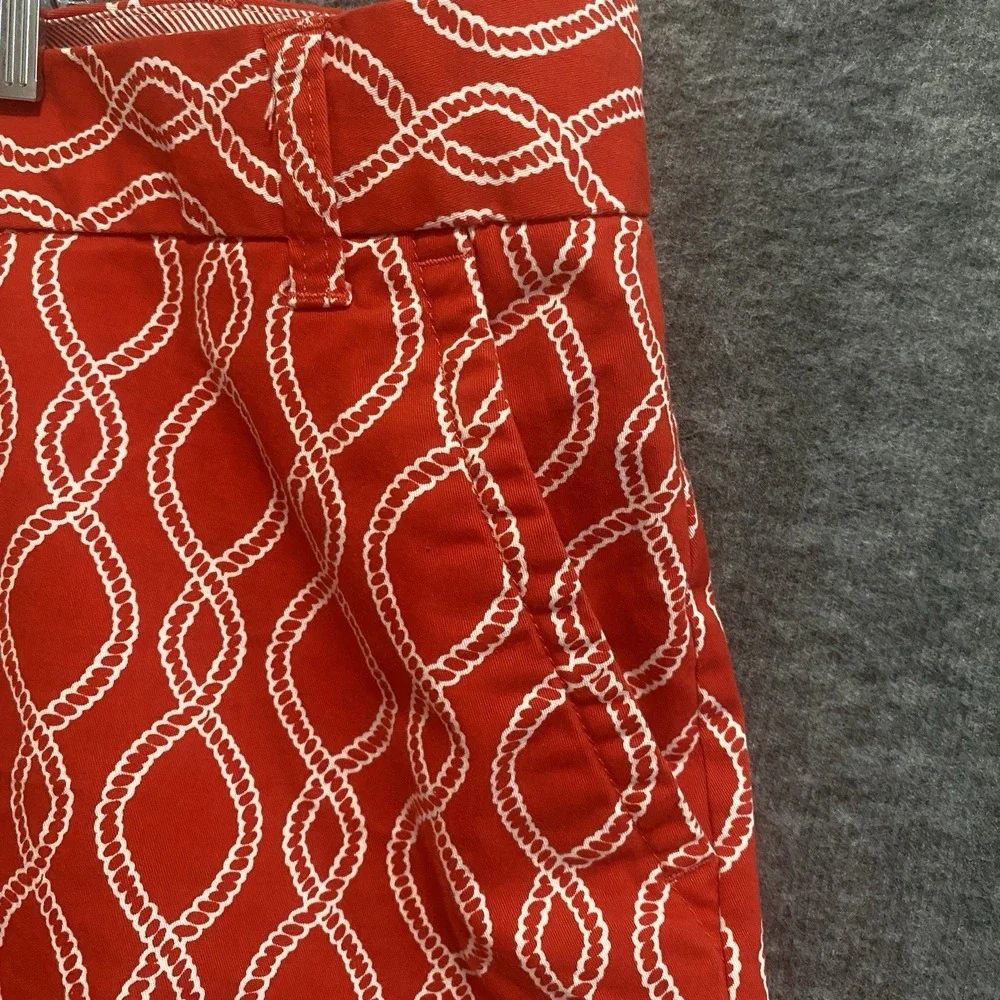 Crown & Ivy Curvy Shorts Womens 22W Red Caroline Chino Stretch Beach Vacation‎